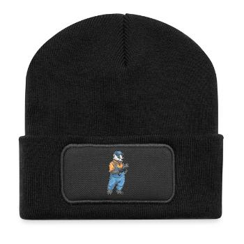 Atelier de clés mécaniques Badger - Beanie recyclé à patch - noir - Devant