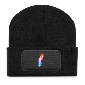 Sweden - Sverige - Sweden - abstract - map - Recycled Patch Beanie - black - Front