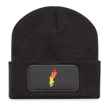 Sweden - Sverige - Sweden - abstract - map - Recycled Patch Beanie - dark grey - Front