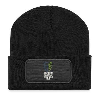 Forensic Chemist Crime Lab Toxicology - Recycled Patch Beanie - black - Front