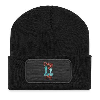 Appréciation du Bénévolat Volontaire Folle Bénévole - Beanie recyclé à patch - noir - Devant
