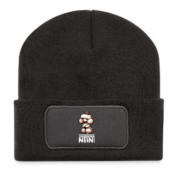 Bevor Du Fragst Pudel Pudelbesitzer Pudelhund  - Recycelte Patch Beanie - Dunkelgrau - Vorne