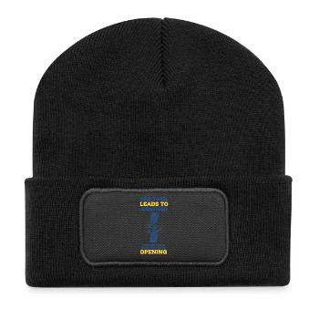Un paquet mène à l’ouverture d’un autre cartes à collectionner - Beanie recyclé à patch - noir - Devant