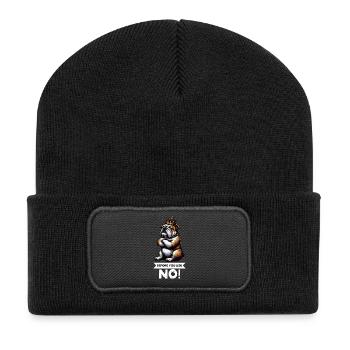 Before You Ask English Bulldog Bully Bullys - Recycled Patch Beanie - black - Front