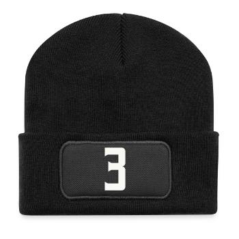 3 - Recycled Patch Beanie - black - Front