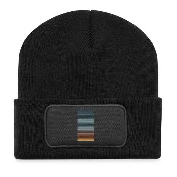 ATMOSPHERE - Recycelte Patch Beanie - Schwarz - Vorne