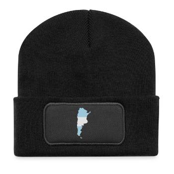 Argentinien - Recycelte Patch Beanie - Schwarz - Vorne