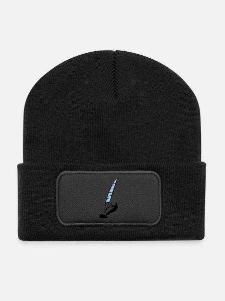 Windsurfing - Recycelte Patch Beanie - Schwarz
