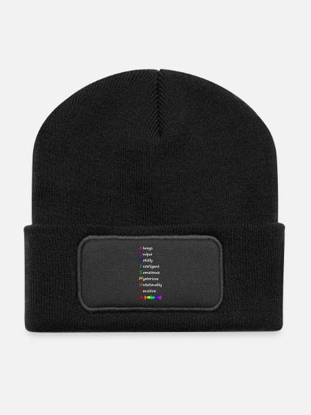 Autismus - Recycelte Patch Beanie - Schwarz