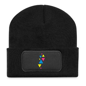 trois formes eckedesign hippie - Beanie recyclé à patch - noir - Devant