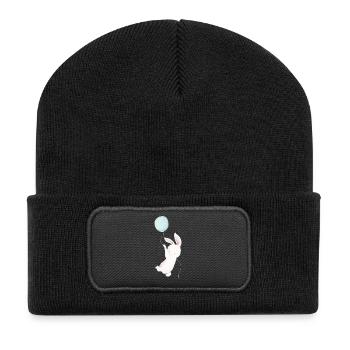 Hase - Recycelte Patch Beanie - Schwarz - Vorne