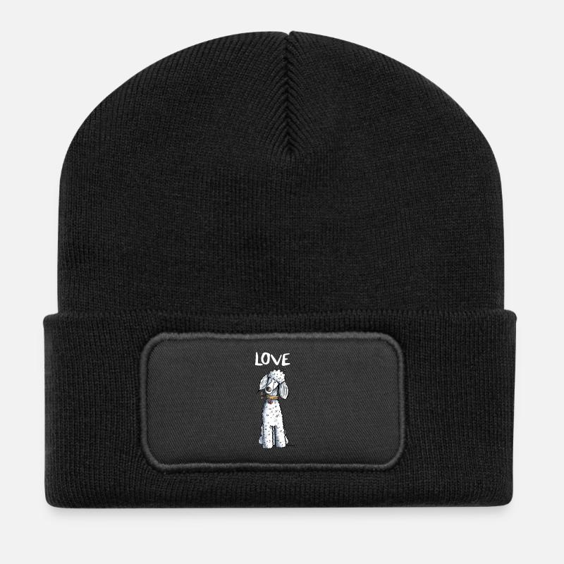 I Love Pudel - Recycelte Patch Beanie - Schwarz