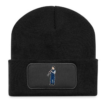 Kleiner Klarinettist - Recycelte Patch Beanie - Schwarz - Vorne