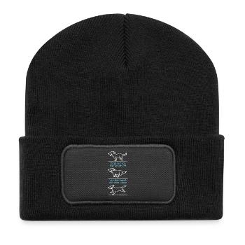 Dogs make our lives whole (dark) - Recycled Patch Beanie - black - Front