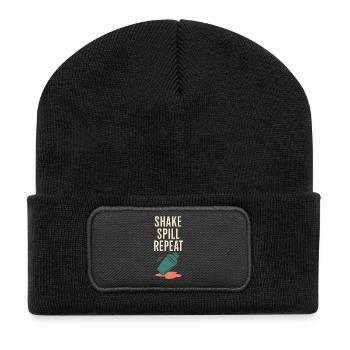Shaker Stuck Mixologue débutant - Beanie recyclé à patch - noir - Devant