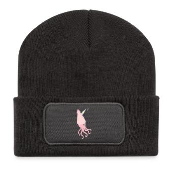 Unicorn Squid Tintenfisch Einhorn - Recycelte Patch Beanie - Dunkelgrau - Vorne