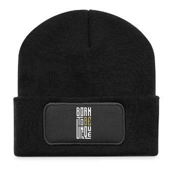 Born To Be Unique - Recycled Patch Beanie - black - Front