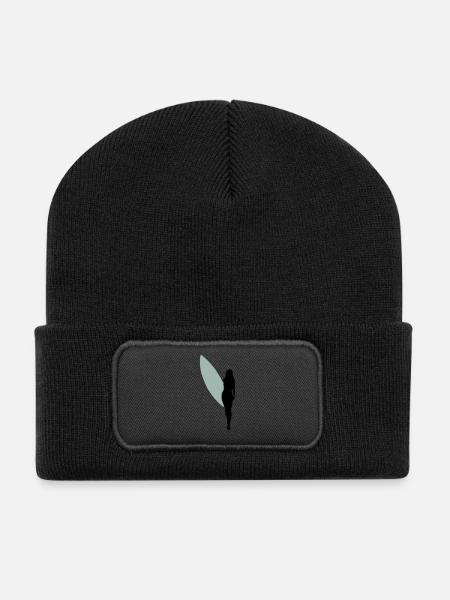 surfgirlshape1 - Recycelte Patch Beanie - Schwarz