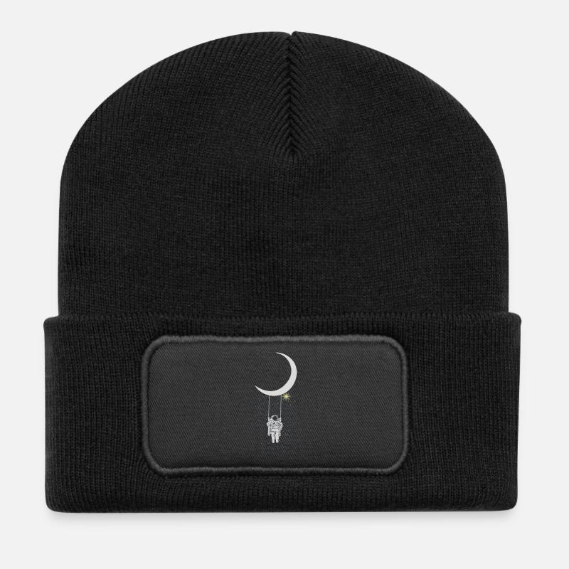 astronaute - Beanie recyclé à patch - noir