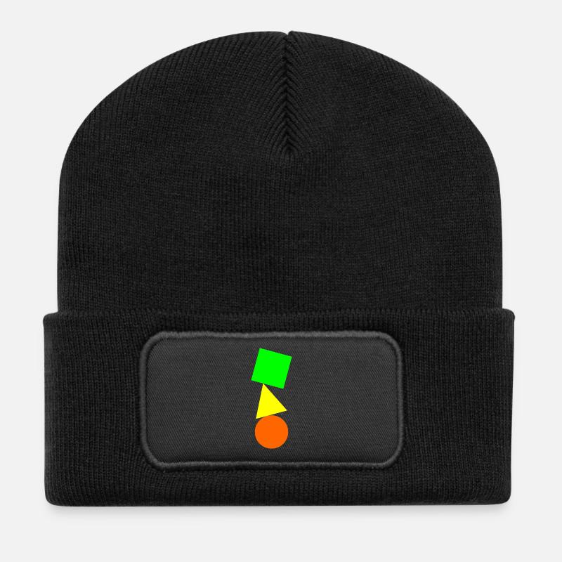 Simple Équilibre - Beanie recyclé à patch - noir