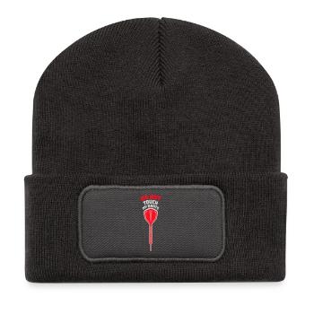Do Not Touch My Darts Warning Darts Player Humor - Recycled Patch Beanie - dark grey - Front
