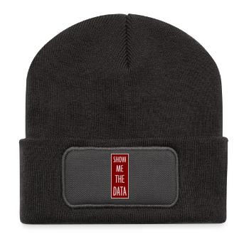 Montre-moi les données : Analyste nerd drôle sarcastique - Beanie recyclé à patch - charbon - Devant