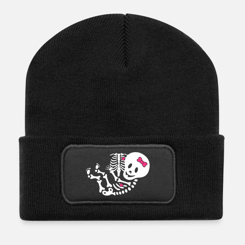 Maternité Squelette cage thoracique - Beanie recyclé à patch - noir