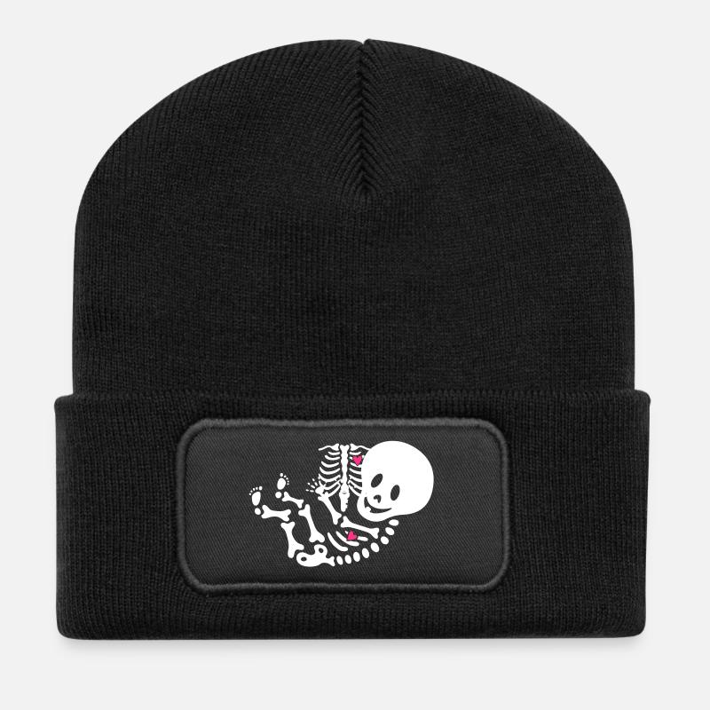 Maternité Squelette cage thoracique - Beanie recyclé à patch - noir