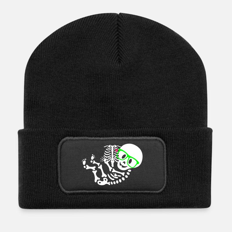 Maternity Skeleton ribcage - Recycelte Patch Beanie - Schwarz