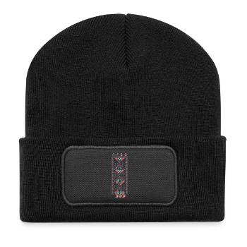 Ich bin wie ein Zug,schnell,groß unaufhaltsam-SEX - Recycelte Patch Beanie - Schwarz - Vorne