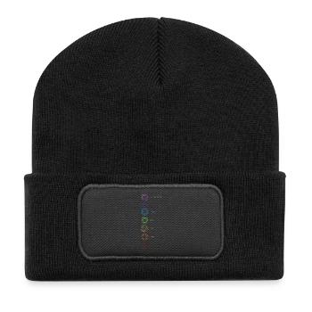 Die 7 Chakren - You're pure Energie - Recycelte Patch Beanie - Schwarz - Vorne