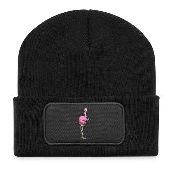 Flamingo Coiffeur Pince à cheveux - Beanie recyclé à patch - noir - Devant