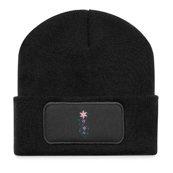 Flowers Blossoms Summer tropical colorful - Recycled Patch Beanie - black - Front