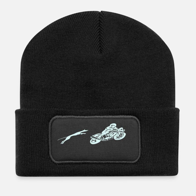 motocycle - Beanie recyclé à patch - noir