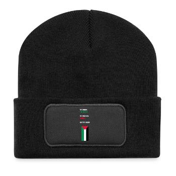 ERDLING - Recycelte Patch Beanie - Schwarz - Vorne