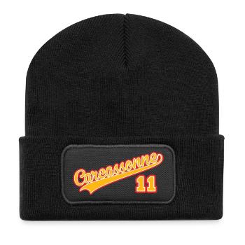 Languedoc Roussillon Carcassonne 11 II - Beanie recyclé à patch - noir - Devant
