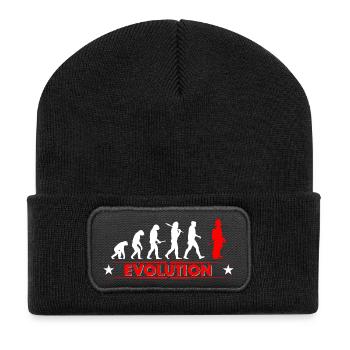 Feuerwehr Evolution - rot/weiss - Recycelte Patch Beanie - Schwarz - Vorne