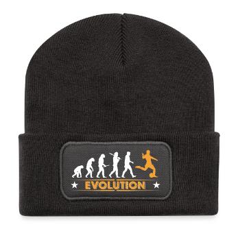 Evolution de football - orange/blanc - Beanie recyclé à patch - charbon - Devant