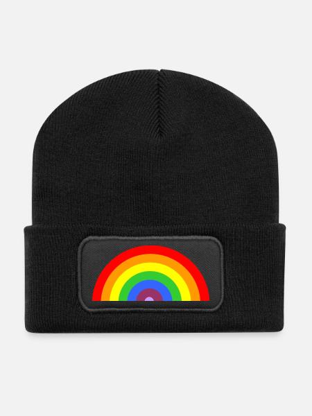 rainbow - Beanie recyclé à patch - noir