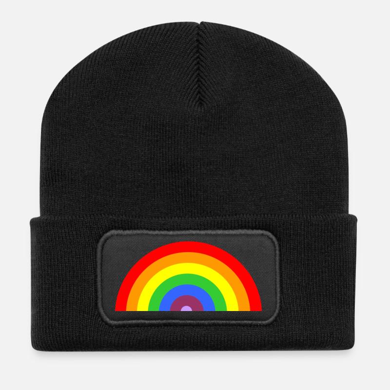 rainbow - Beanie recyclé à patch - noir