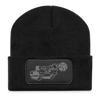 tank petanque boule tireur 8 - Beanie recyclé à patch - noir - Devant
