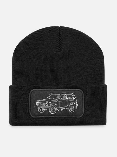 Lada Niva - Beanie recyclé à patch - noir