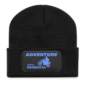 MOTORBIKE ADVENTURE - Recycled Patch Beanie - black - Front