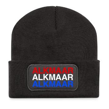 ALKMAAR Pays-Bas Drapeau des Pays-Bas - Beanie recyclé à patch - charbon - Devant