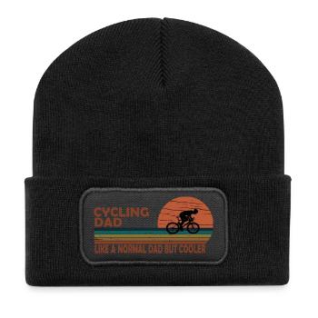 Cycling dad - Recycled Patch Beanie - black - Front