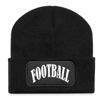 autocollant de but de springbreak de lycée fan de football - Beanie recyclé à patch - noir - Devant