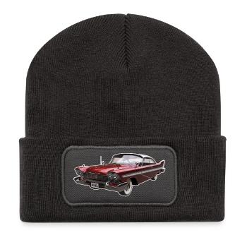 Vintage Dream Car ohne Text - Recycelte Patch Beanie - Dunkelgrau - Vorne
