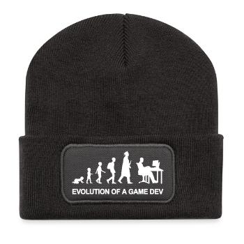 Game Developer Evolution - Recycled Patch Beanie - dark grey - Front