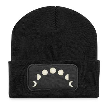 Moon phases Astronomy - Recycled Patch Beanie - black - Front