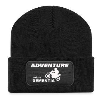 AVENTURE À MOTO - Beanie recyclé à patch - noir - Devant